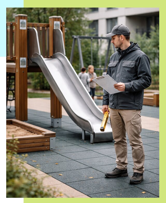 Сертификация детских площадок в Махачкале от 25888 р. | Алешин-Мхч