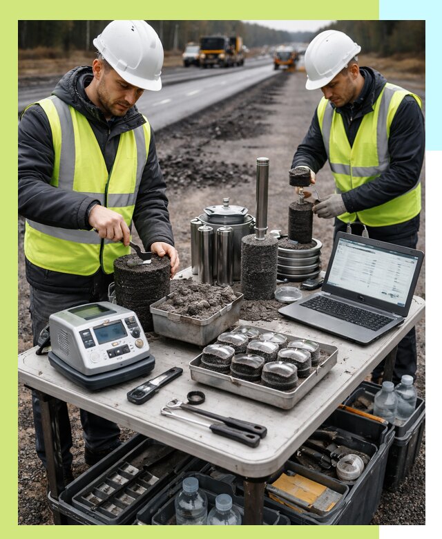 Сертификация асфальта: испытания и подтверждение в Махачкале