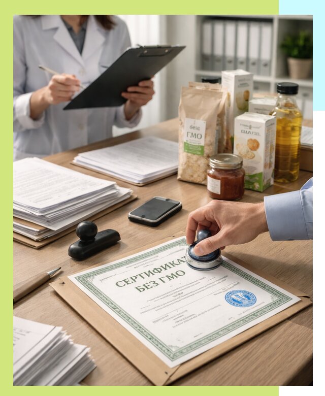 Получение сертификата Без ГМО для продукции в Махачкале